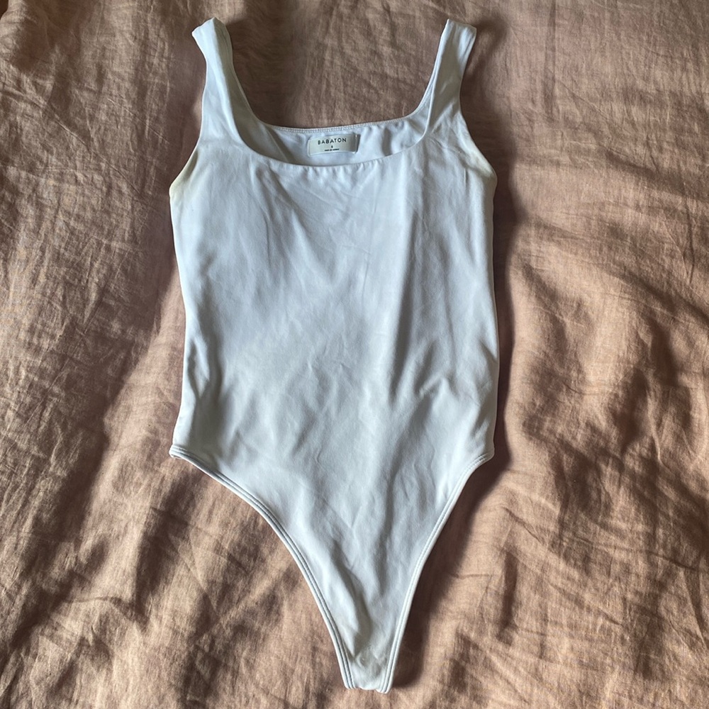 Aritzia white tank bodysuit